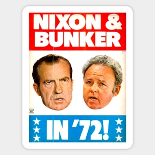 Nixon & Bunker in '72! MAD Sticker